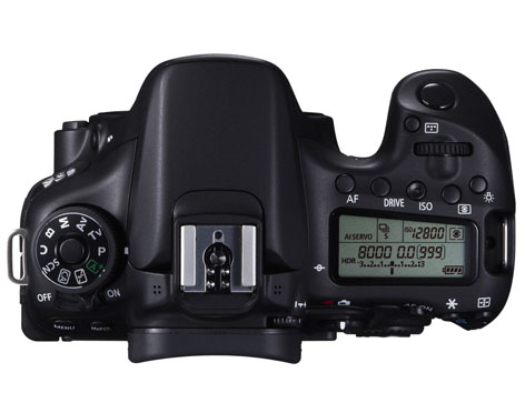 Canon EOS 70D top